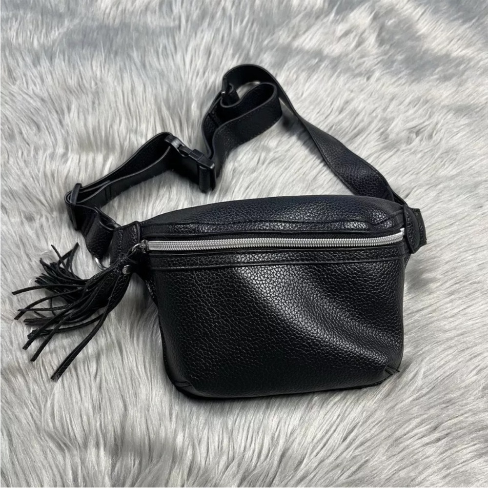 Justice Girls Black Tassel Belt Bag